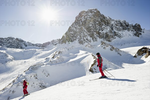 Snowy mountain landscape