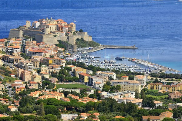 View of the town with the harbor and the citadel