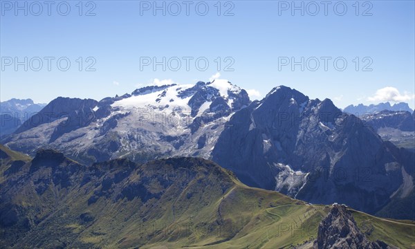 View towards Marmolada Glacier