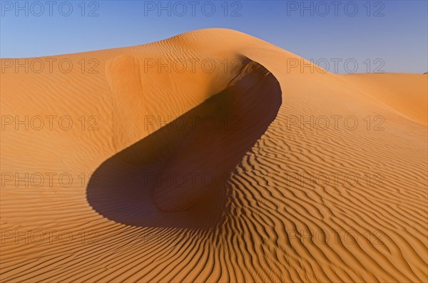 The sand dunes of the Wahiba Sands desert