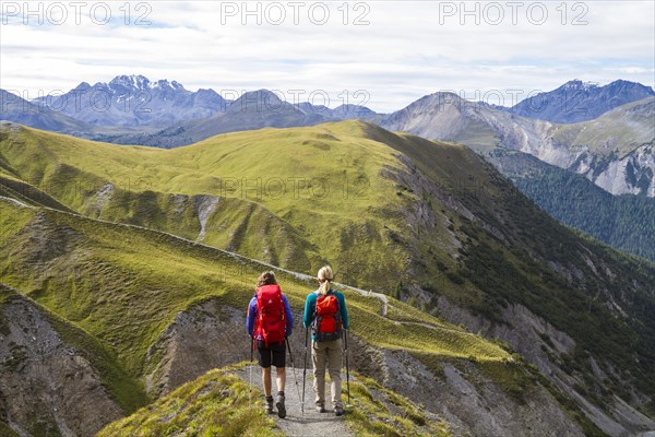 Two women hiking