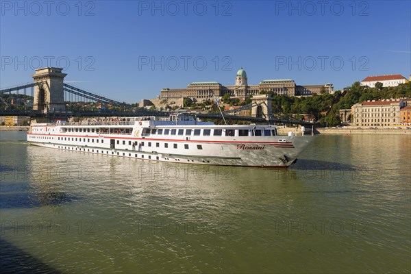 Castle Hill with Hungarian National Gallery and Chain Bridge over the Danube