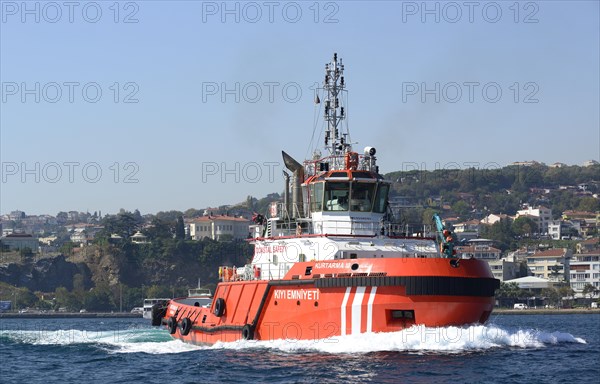 Coast guard boat on the Bosporus