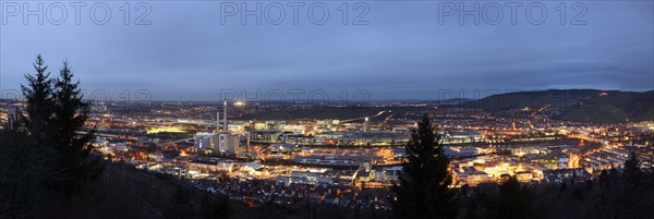 Panoramic view from Waldebene Ost onto Stuttgart-Wangen