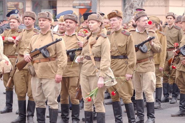 Parade commemorating the liberation of Odessa from the Nazis