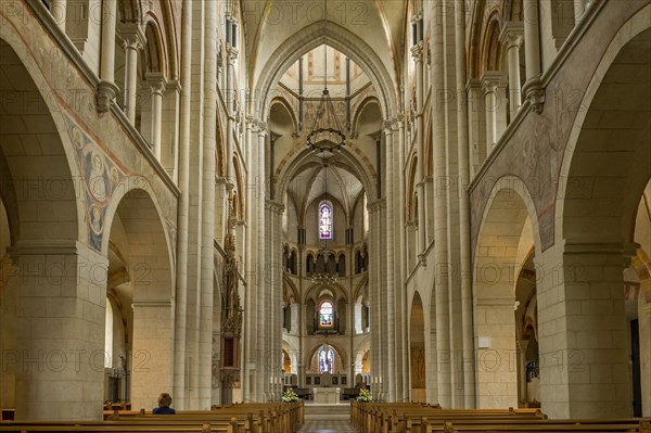 Nave of the Late Romanesque cathedral of St. George or Limburg Cathedral