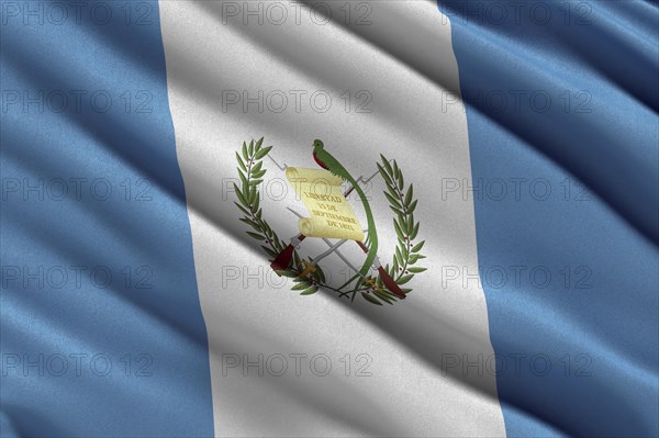 Flag of Guatemala waving in the wind