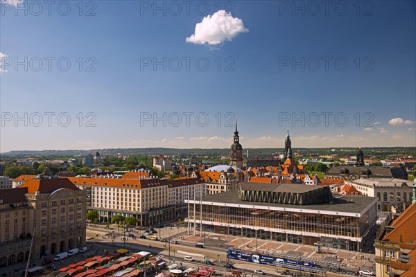 View from the Holy Cross Church over Altmarkt square and the Palace of Culture