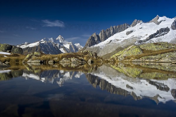 Mountain lake on Bettmerhorn Mountain