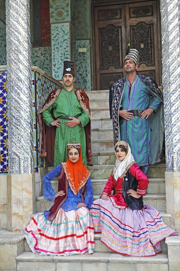 Wedding couples wearing traditional costume