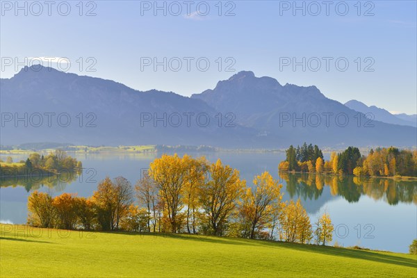 Autumn morning on Forggensee at Rosshaupten