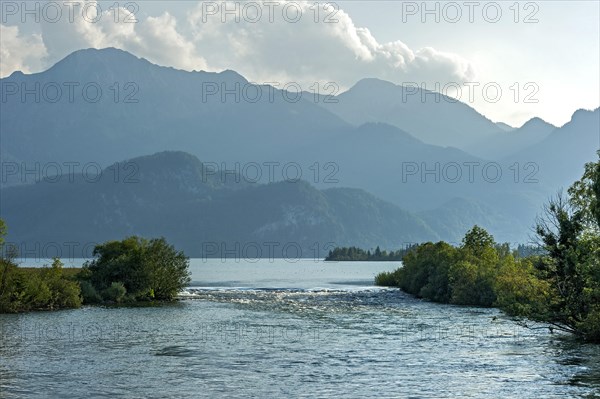 Outlet of the Loisach river from Lake Kochel