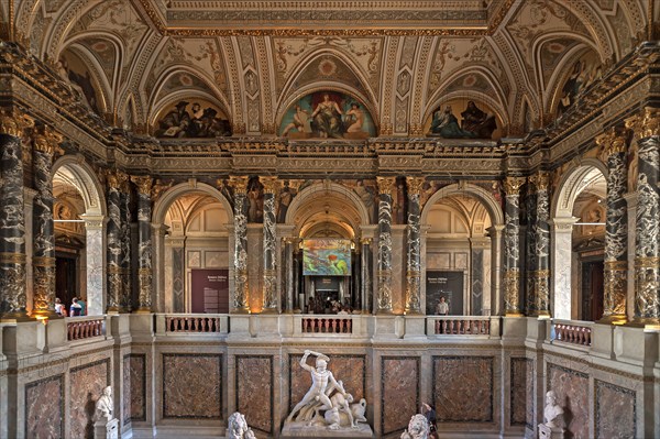 Staircase with marble sculpture Theseus Defeats the Centaur