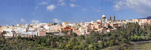 View of the town with the church of San Sebastian