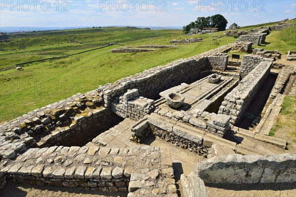 Ruins of the Roman fort with the associated campsite