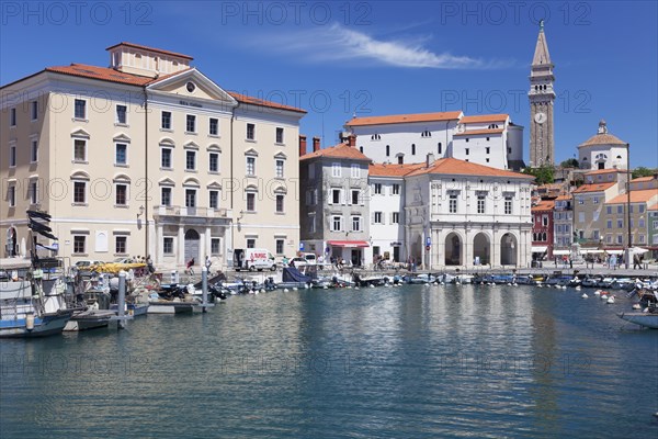 Harbor and old town with Cathedral of St. George