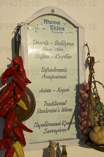 Menu board