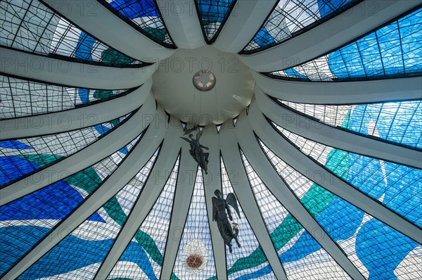 Stained glass in the Metropolitan Cathedral of Brasilia