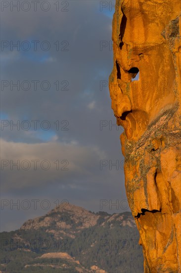 Bizarre rock erosions in the evening light