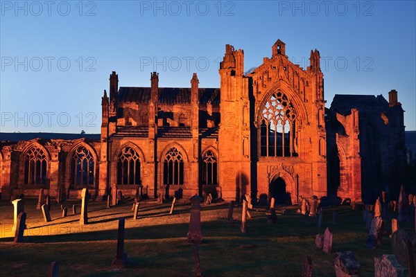 Ruins of the Cistercian monastery of Melrose Abbey