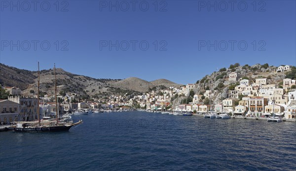 Harbour of the town of Symi