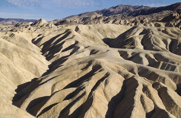 Eroded badlands in the Gower Gulch seen from Zabriskie Point