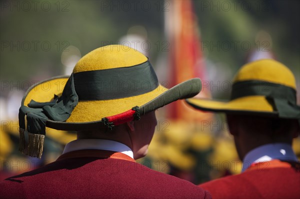 Gauderfest festival with traditional costumes