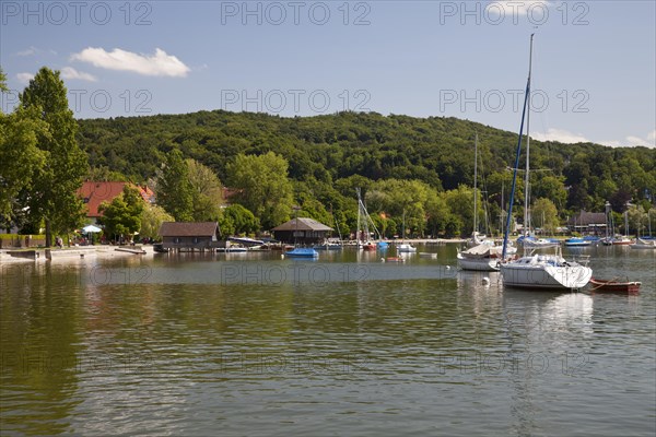 Boats on Ammersee Lake or Lake Ammer