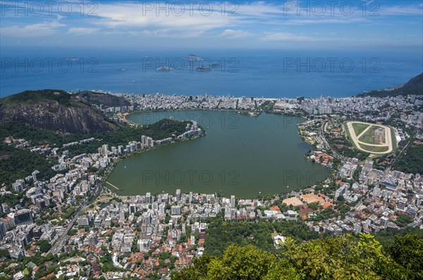 Outlook from the Christ the Redeemer statue over Rio de Janeiro