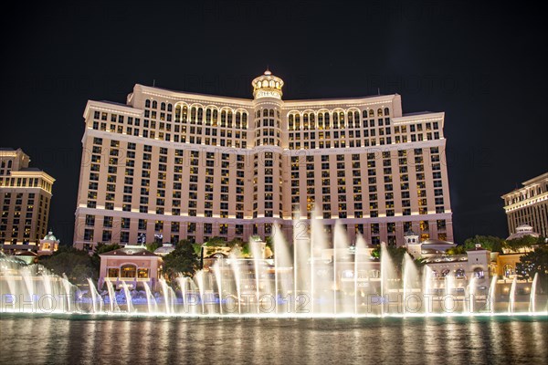 Light show and water fountains