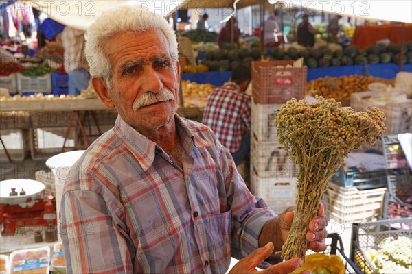 Man holding herbs