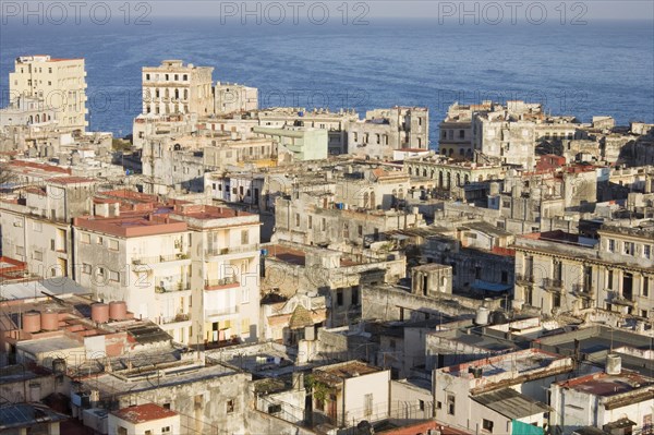 View of rundown buildings