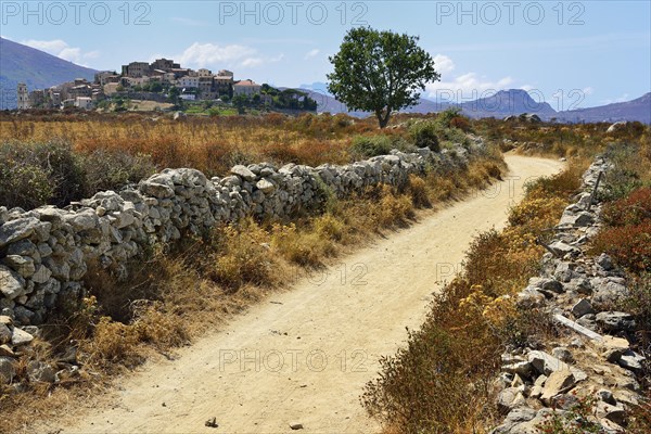 Dirt road with dry stone walls