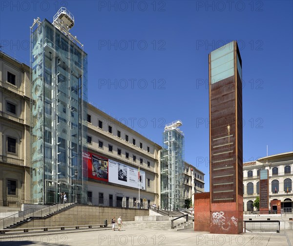 Glass elevators at the main entrance