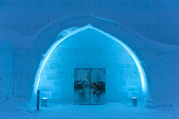 Entrance into the Ice Hotel in Jukkasjarvi
