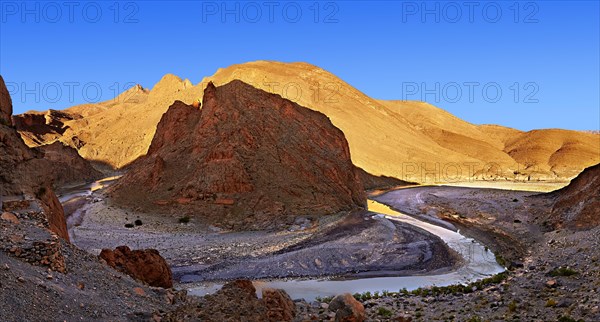 The river Ziz cutting its way through the Ziz Gorges in the Atlas Mountains