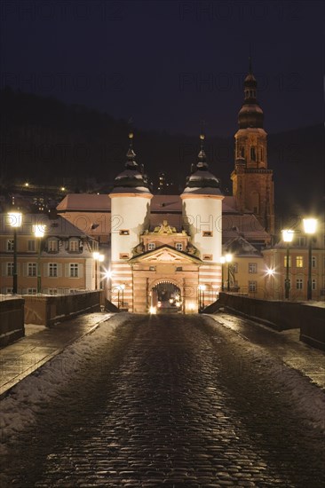 Karl-Theodor-Bridge with City Gate and the Church of the Holy Spirit