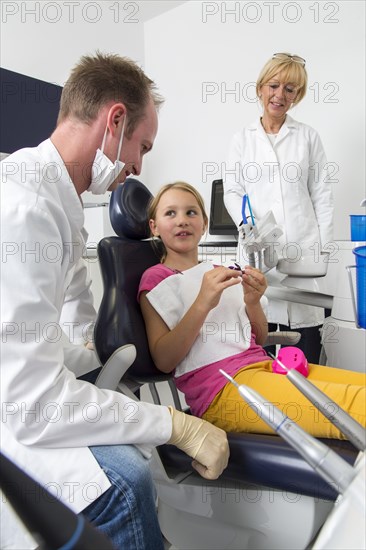 Girl at the dentist