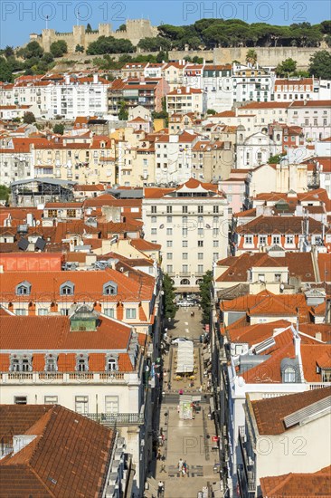 Augusta Street and Castelo de Sao Jorge