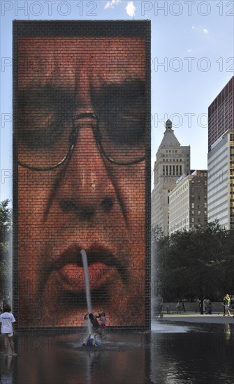 Children at the Crown Fountain