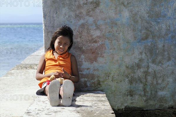 Kuna Indian girl in a Kuna Indian village