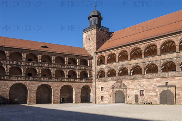 Beautiful courtyard with arcades