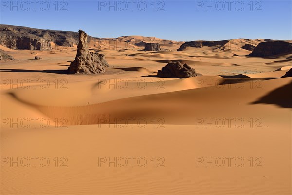 Sand dunes and rocks of Moul Naga