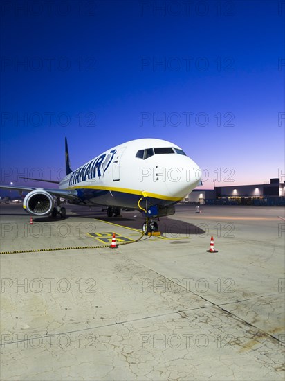 Boeing 737 airliner of the budget airline Ryanair on the runway