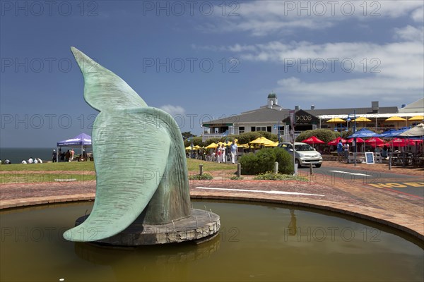 Fountain with whale fin