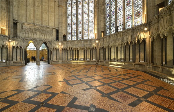 Floor mosaic in the chapter house
