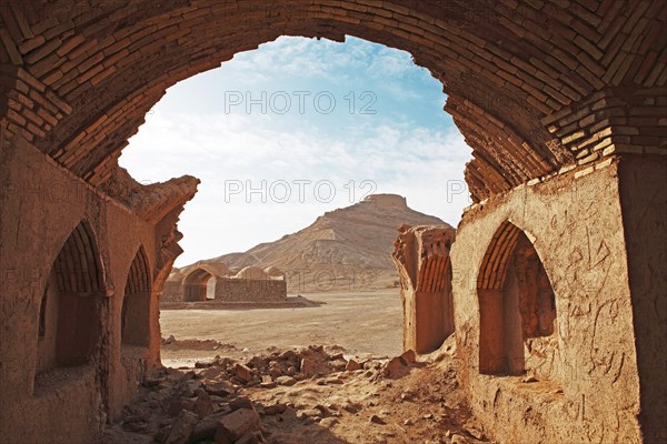 Ceremonial buildings at the Tower of Silence