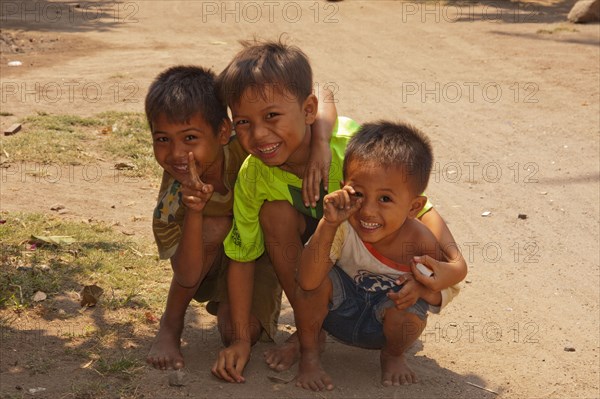 Cheerful local kids