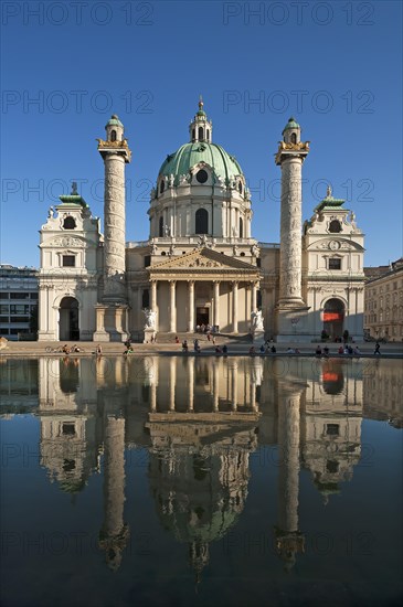 The baroque Karlskirche church