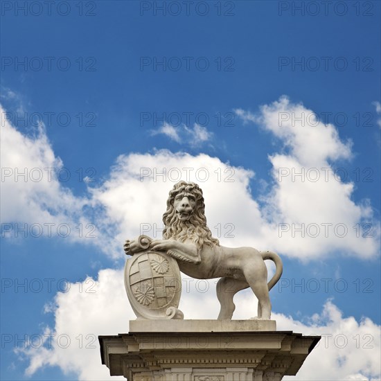 Lion sculpture near Schloss Nordkirchen Palace